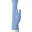 Bendy Bunny Rechargeable Silicone Dual Motor Rabbit Vibrator - Blue