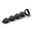 Bing Bang Silicone Anal Beads - Black/Black Onyx - Large