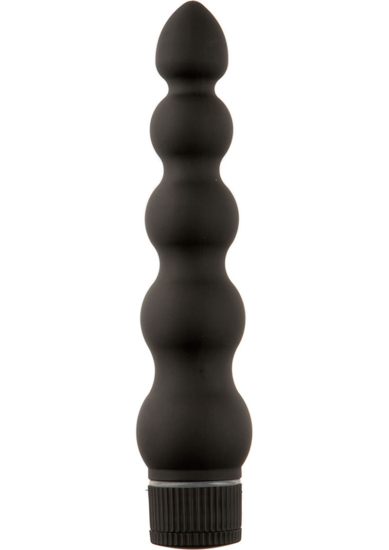 Black Magic Ribbed Waterproof Vibrator - Black - 7in