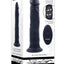 Black Thunder Rechargeable Silicone Dildo with Remote - Black