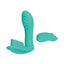 Blaze Remote Control Satisfier Rechargeable Silicone Mini Vibrator - Aqua