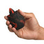 Bloomgasm Black Kiss Rimming Rose Rechargeable Silicone Clitoral Vibrator - Black/Red