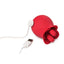 Bloomgasm The Rose Fondle 10x Silicone Rechargeable Massaging Rose Clit Stimulator - Red