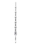 Blue Line Beaded Urethral Sound 4.5in - Stainless - Steel