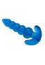 Blue Line Medium Beaded Anal Plug - Blue - Medium - 4.5in