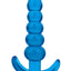 Blue Line Medium Beaded Anal Plug - Blue - Medium - 4.5in