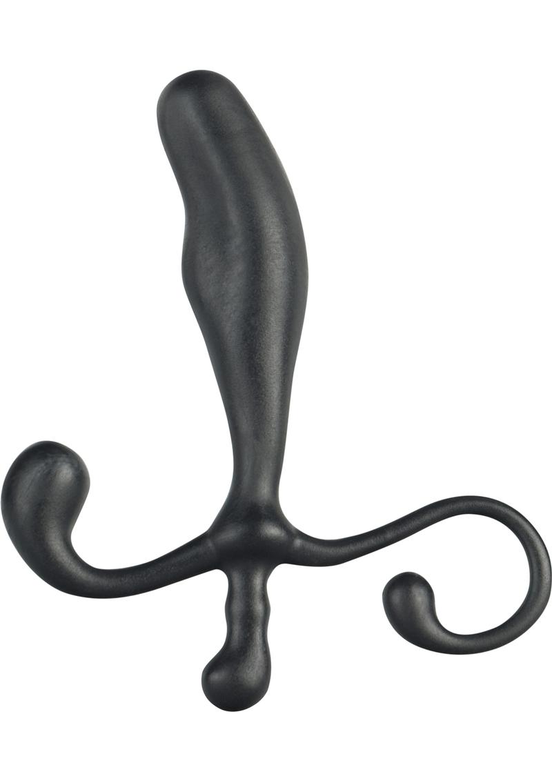 Blue Line Prostate Gear Male P-Spot Massager - Black - 5in