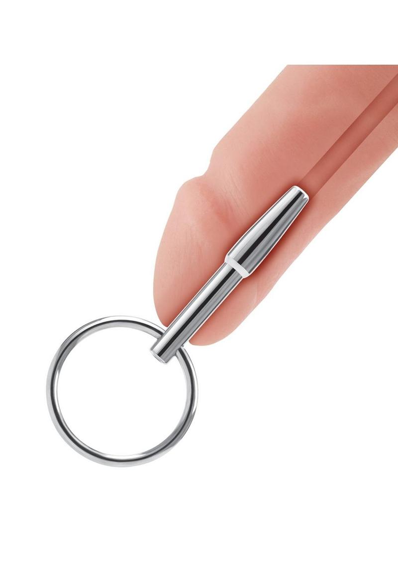 Blue Line Stainless Steel Penis Plug with Ring