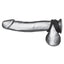 Blueline Silicone Duo Snap Cock and Ball Ring - Black