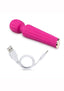 Lush Allana Velvet Rechargeable Silicone Wand Vibrator - Magenta/Purple/Rose Gold
