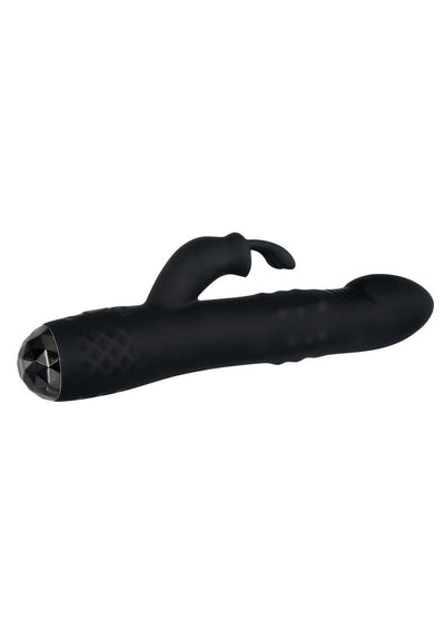 Bodacious Bunny Rechargeable Silicone Rabbit Vibrator - Black