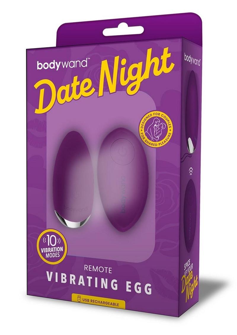 Bodywand Date Night Rechargeable Silicone Egg Vibrator with Remote Control