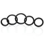 Boneyard Silicone Ring Cock Rings Full Range Kit - Black - 5 Piece Kit