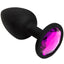 Booty Bling Jeweled Silicone Anal Plug - Pink - Small