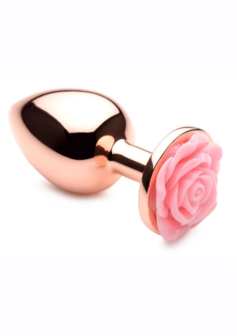 Booty Sparks Aluminum Anal Plug - Pink/Rose Gold - Large