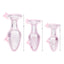 Booty Sparks Glitter Gem Anal Plug - Pink - Large/Medium/Small - 3pc/Set