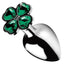 Booty Sparks Lucky Clover Gem Large Anal Plug - Green - Large