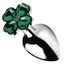 Booty Sparks Lucky Clover Gem Medium Anal Plug - Green - Medium