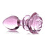 Booty Sparks Pink Rose Glass Anal Plug