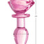 Booty Sparks Pink Rose Glass Anal Plug