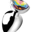 Booty Sparks Rainbow Prism Heart Anal Plug - Multicolor - Large