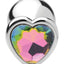 Booty Sparks Rainbow Prism Heart Anal Plug - Multicolor - Medium