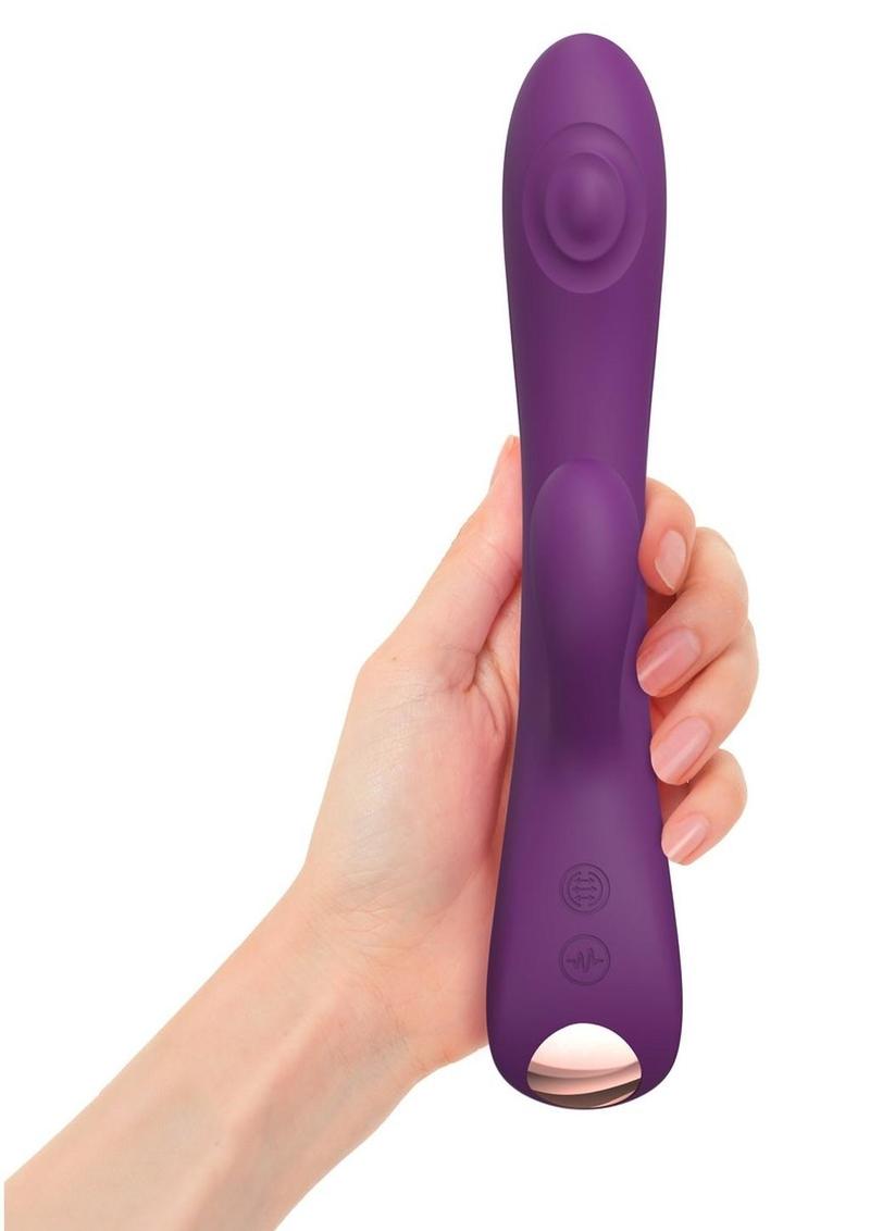 Bunny and Clyde Rechargeable Silicone Rabbit Vibrator - Purple/Purple Rain