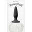 Bunny Tails Mini Silicone Butt Plug - White Fur - Black/White