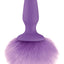 Bunny Tails Silicone Butt Plug - Purple