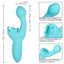 Butterfly Kiss Rechargeable Silicone Dual Vibrator - Blue