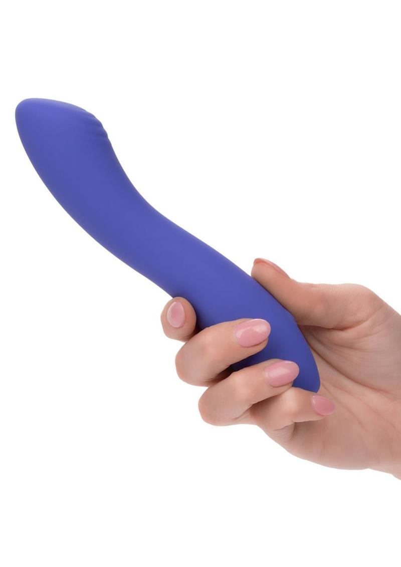 Calexotics Connect Contoured G Rechargeable Silicone App Compatible G-Spot Vibrator with Remote - Purple