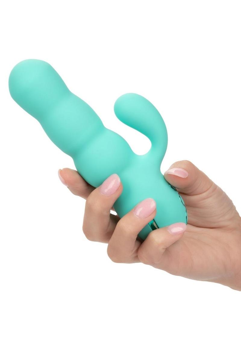 California Dreaming Del Mar Rechargeable Silicone Dual Stimulator - Teal