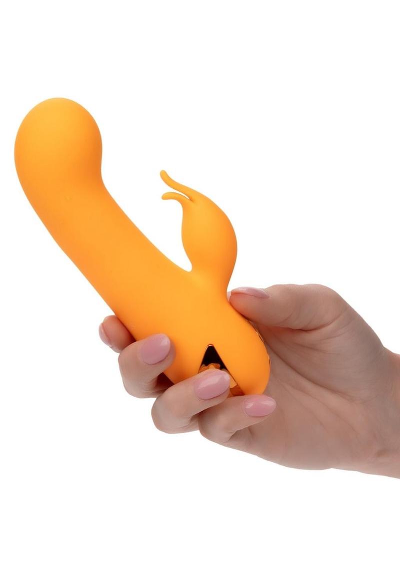 California Dreaming Montecito Muse Rechargeable Silicone Dual Vibrator - Orange