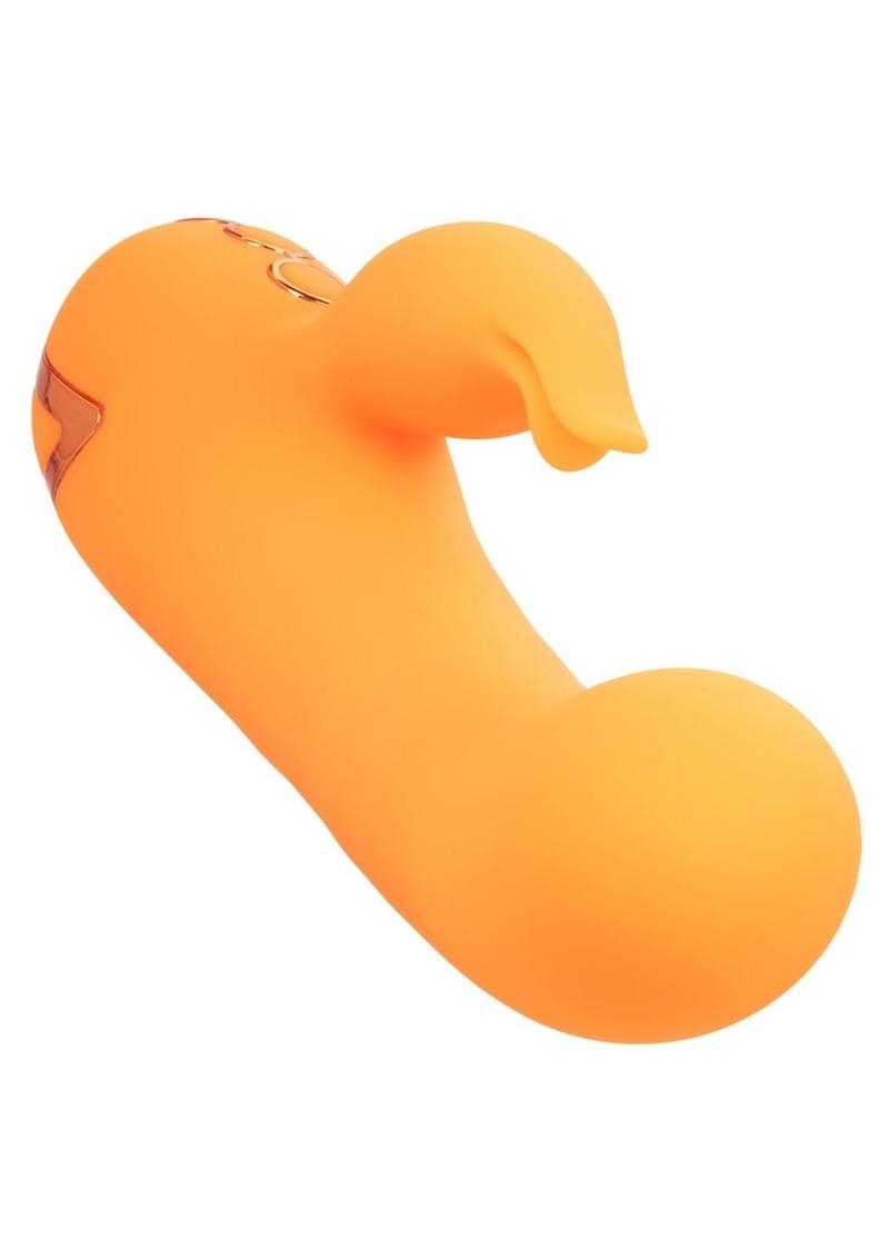 California Dreaming Montecito Muse Rechargeable Silicone Dual Vibrator - Orange