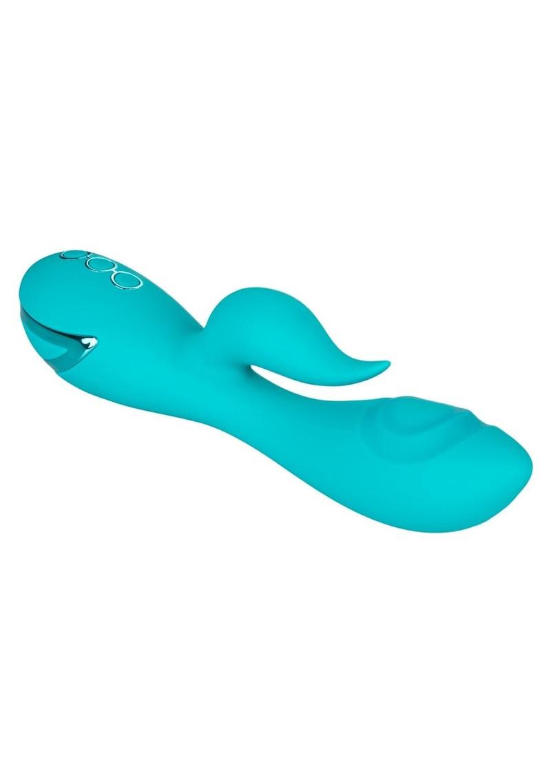 California Dreaming Santa Monica Starlet Rechargeable Silicone Thumping Vibrator - Blue