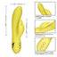 California Dreaming Venice Vixen Silicone USB Rechargeable Multifunction Vibrator Waterproof - Yellow