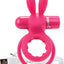 Charged Ohare Rechargeable Silicone Waterproof Rabbit Cock Ring - Pink
