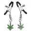 Charmed Mary Jane Nipple Clamps - Green/Metal/Silver