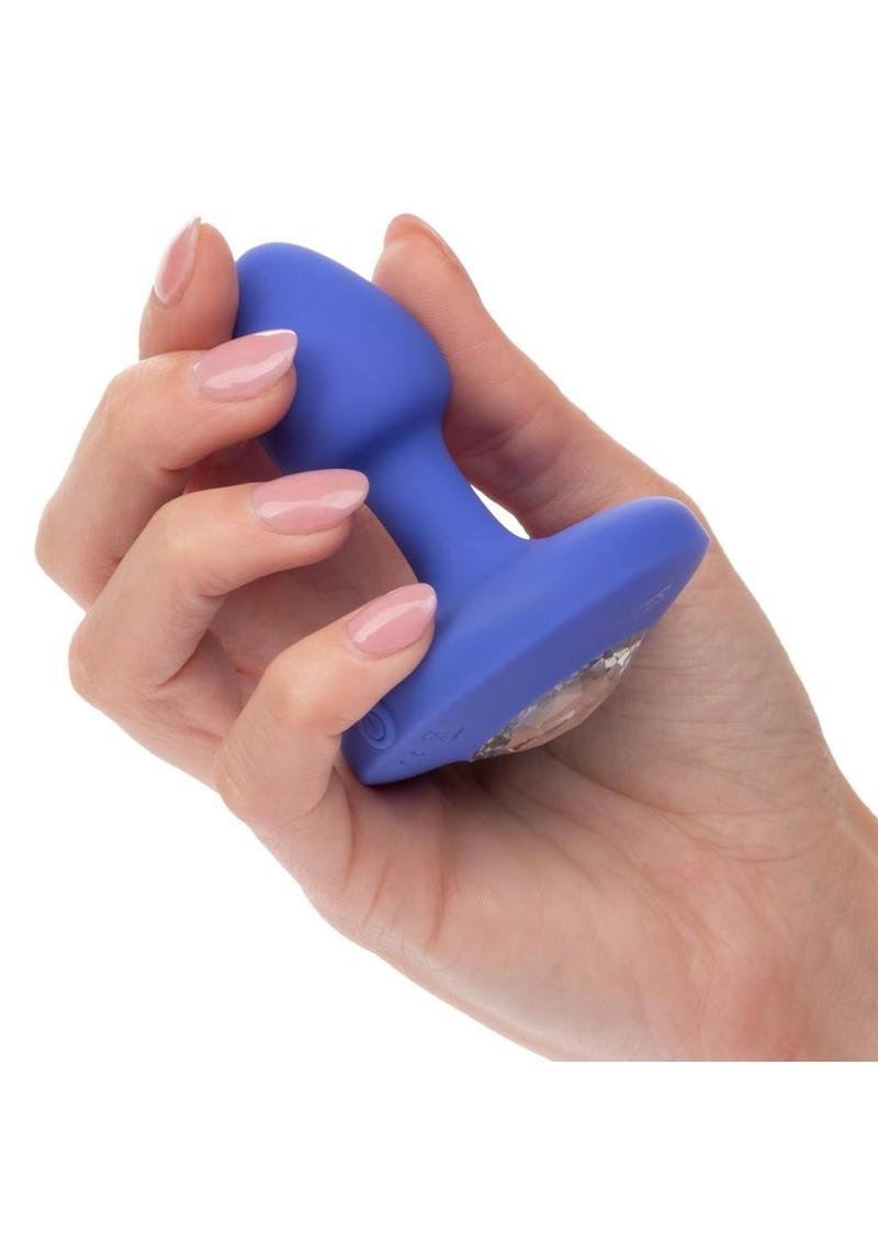 Cheeky Gems Rechargeable Silicone Vibrating Probe - Blue - Small