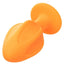 Cheeky Silicone Textured Anal Plugs - Orange - Large/Small - Set Of 2