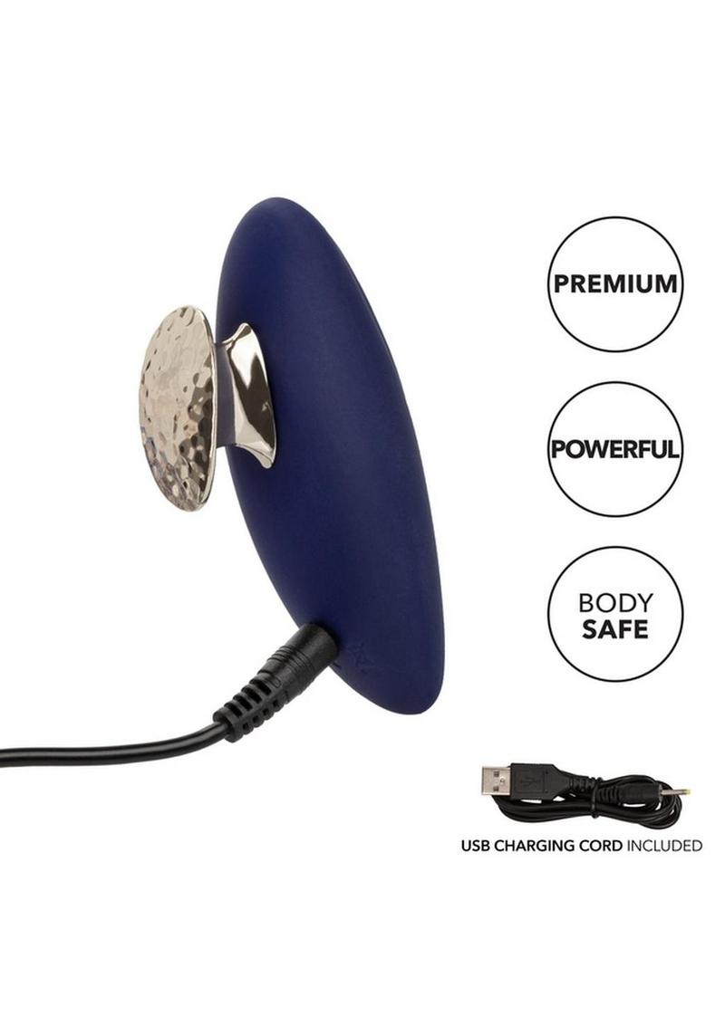 Chic Violet Silicone Rechargeable Massager - Blue