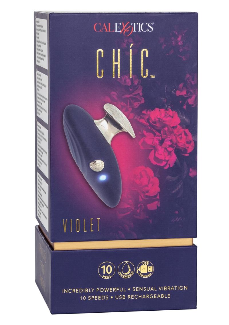 Chic Violet Silicone Rechargeable Massager