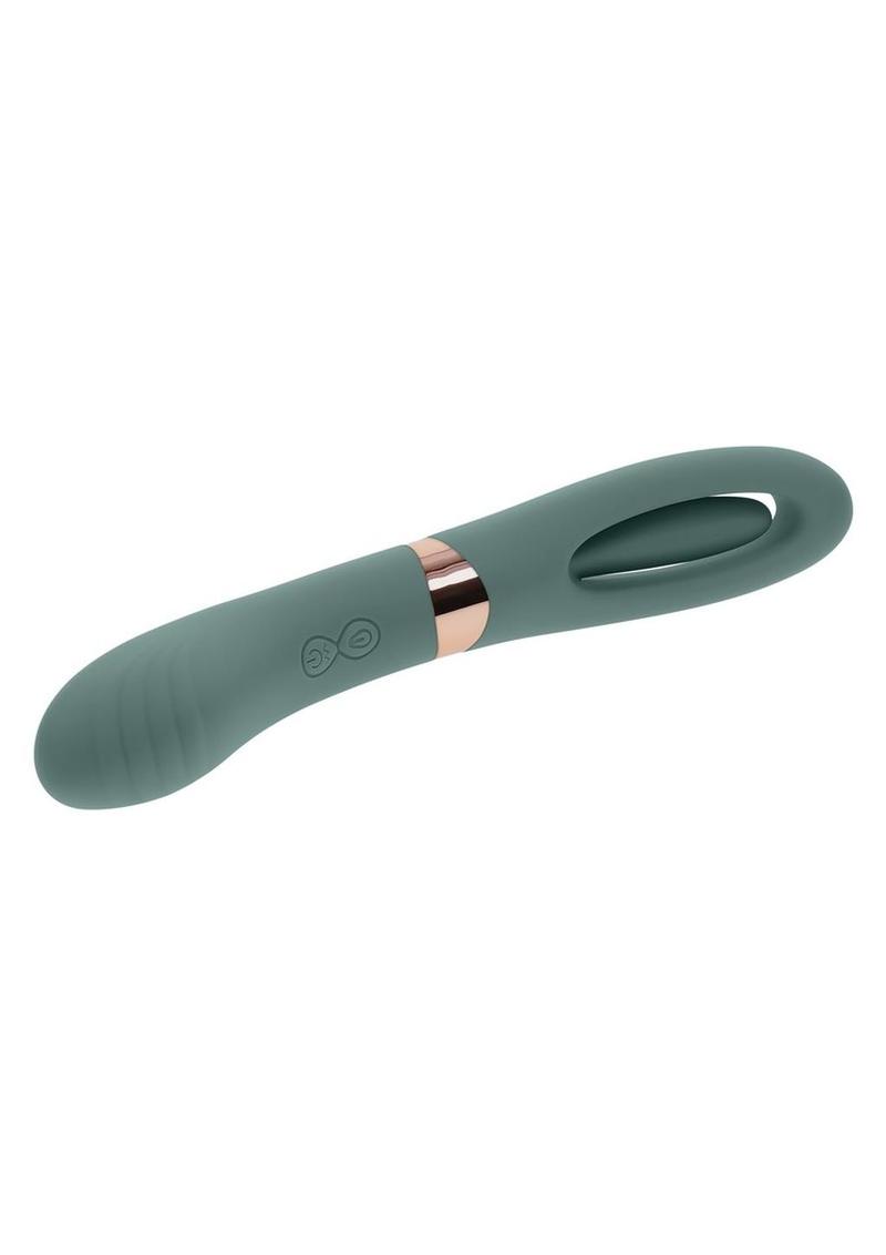 Chick Flick Rechargeable Silicone Dual Vibrator - Green