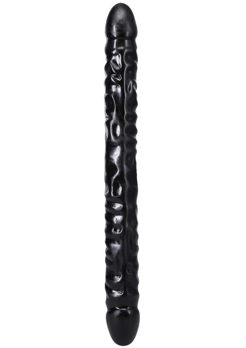 Classic Double Header Dildo - Black - 18in