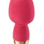 Clit-Tastic Intense Dual Massager Rechargeable Silicone Vibrator with Clitoral Stimulator - Coral/Pink