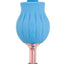 Clit-Tastic Rose Bud Dual Massager Rechargeable Silicone with Clitoral Stimulator - Blue