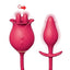 Clit-Tastic Tulip Finger Massager and Pleasure Plug - Red - Set