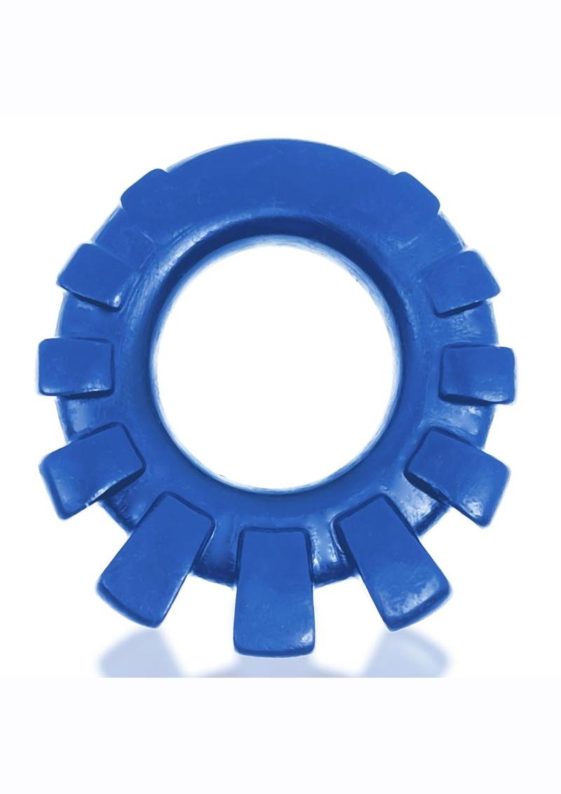 Cock-Lug Silicone Lugged Cock Ring - Marine - Blue