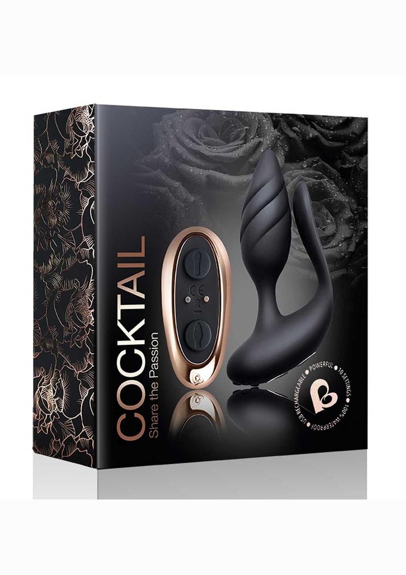 Cocktail Rechargeable Silicone Couples Vibrator with Remote Control