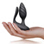 Cocktail Rechargeable Silicone Couples Vibrator with Remote Control - Black/Rose Gold